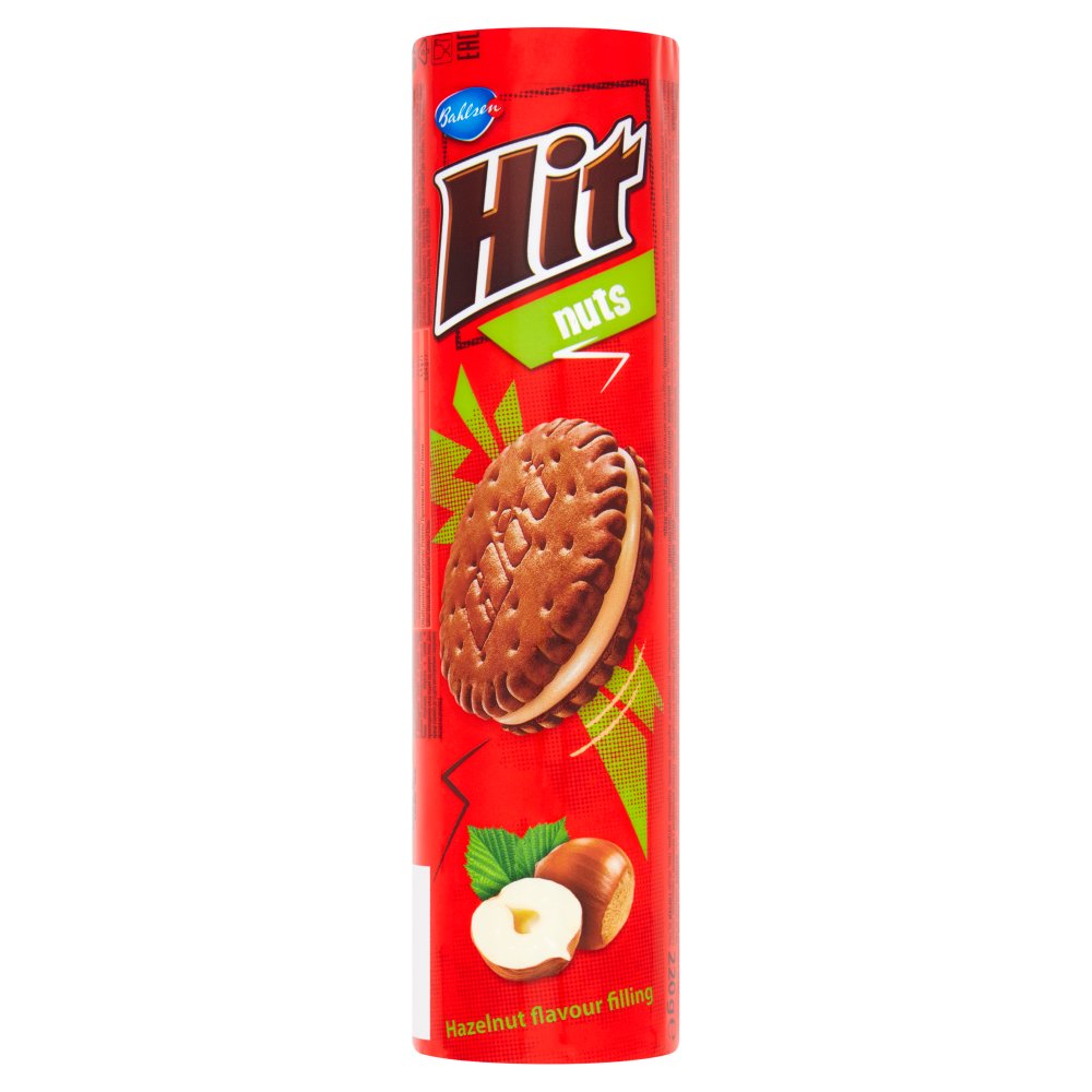 Bahlsen Hit Nuts Hazelnut Flavour Filling 220g (Pack of 12)