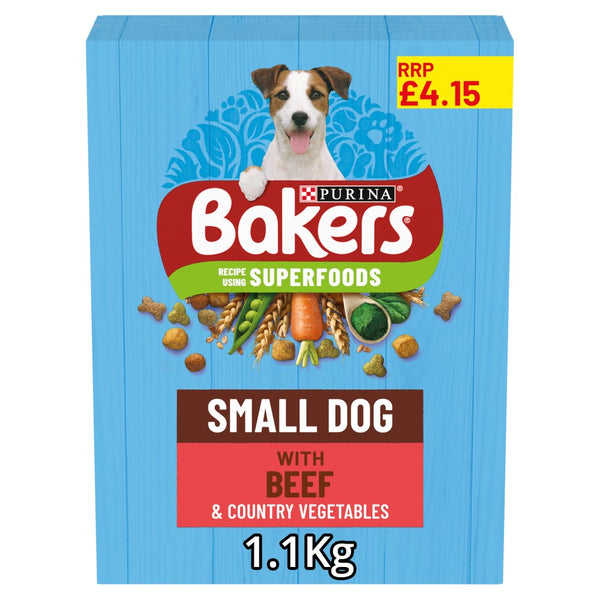 Bakers Small Dog with Tasty Beef & Country Vegetables 1.1kg (Pack of 5)