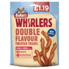 Bakers Whirlers Double Flavour Twisted Treats Bacon & Cheese Flavour 130g (Pack of 6)