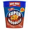 Batchelors Super Noodles BBQ Beef Flavour Instant Noodle Pot 75g (Pack of 8)