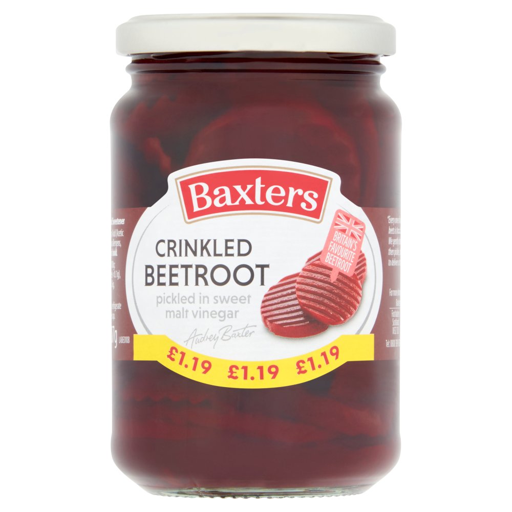 Baxters Crinkled Beetroot 340g (Pack of 6)