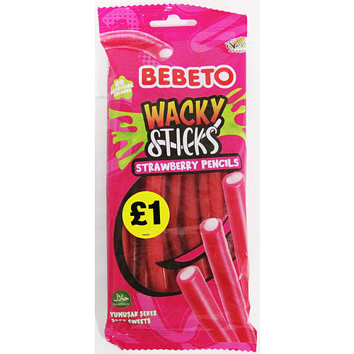 Bebeto Strawberry Pencils 140g (Pack of 12)