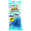 Bebeto Fizzy Blue Raspberry Laces 140g (Pack of 12)