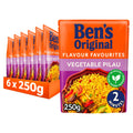 Bens Original Vegetable Pilau Microwave Rice 250g (Pack of 6)