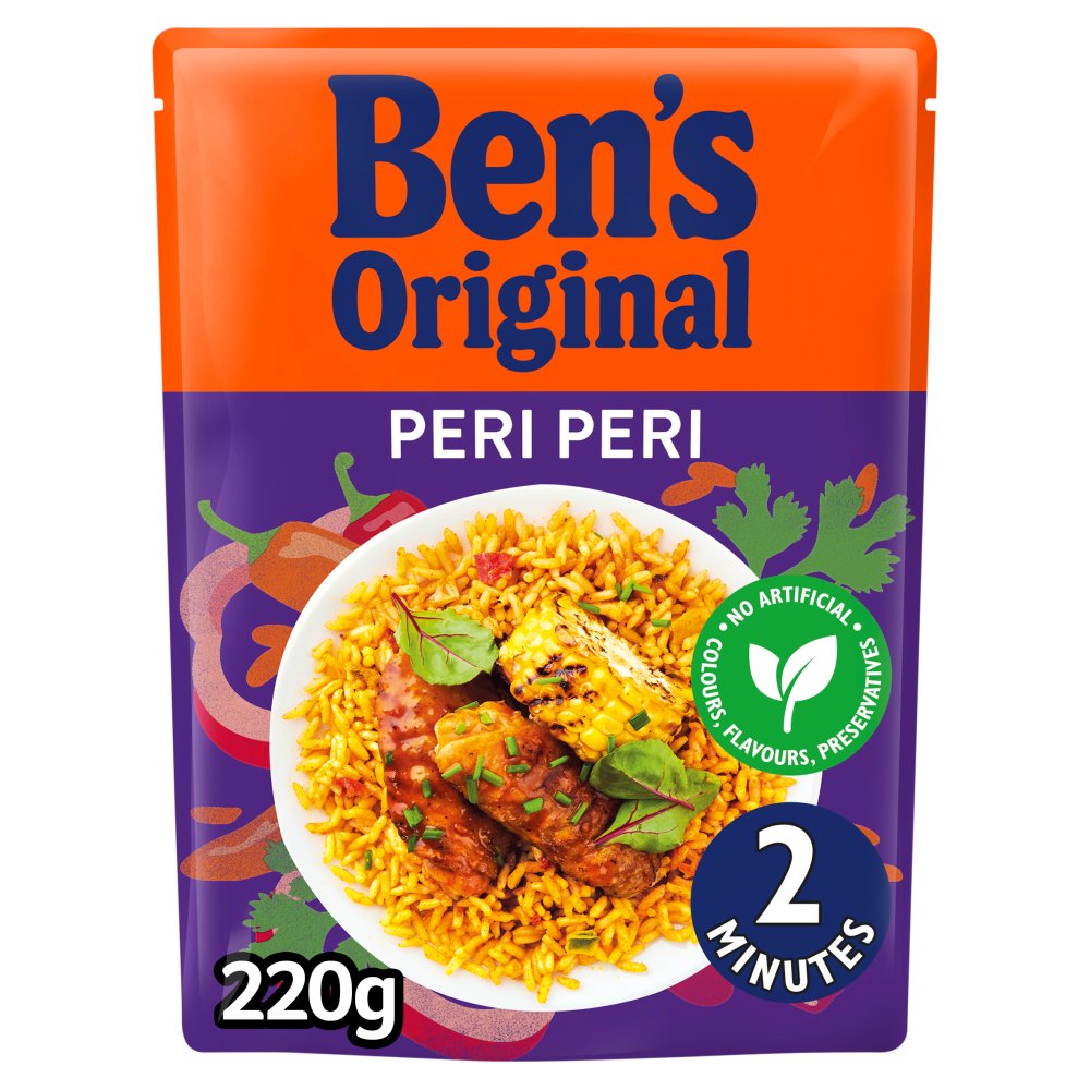 Bens Original Peri Peri Microwave Rice 220g (Pack of 6)