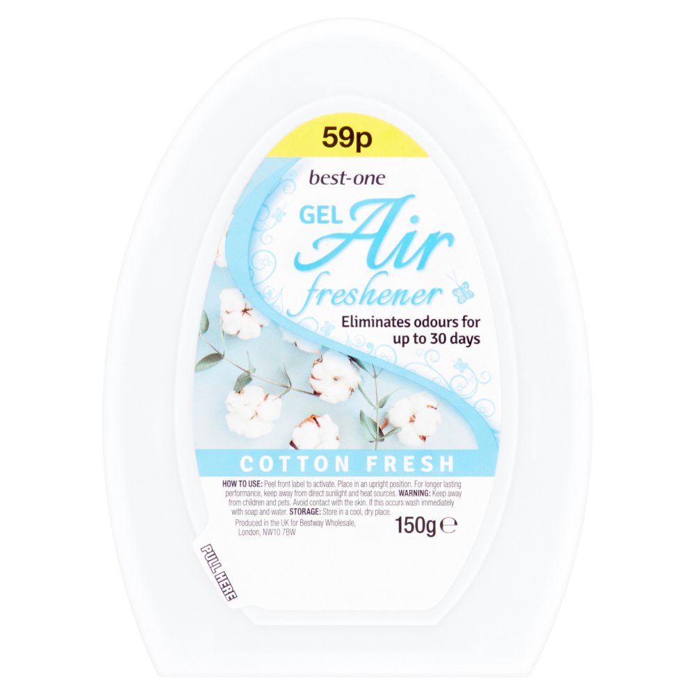Best-One Gel Air Freshener Cotton Fresh 150g (Pack of 12)