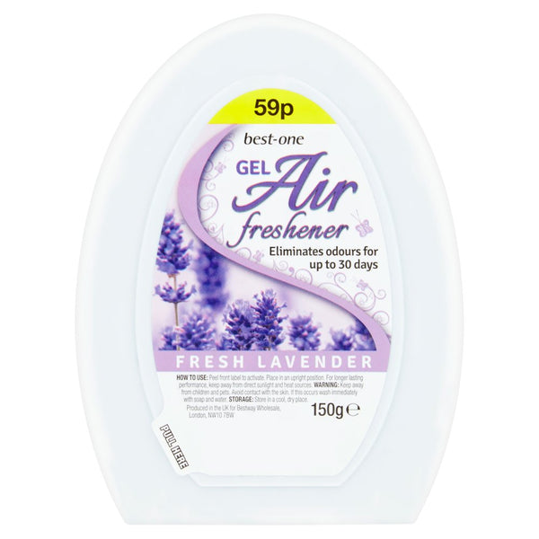 Best-One Gel Air Freshener Fresh Lavender 150g (Pack of 12)