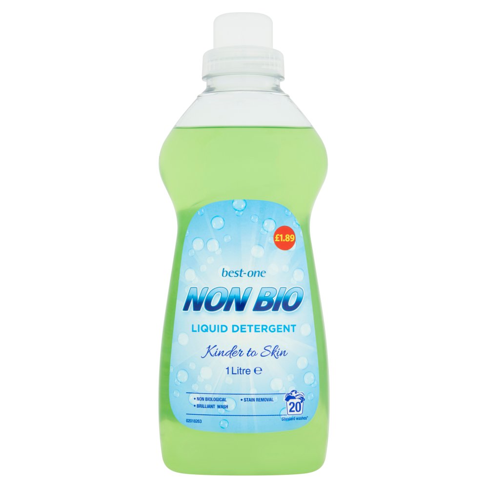 Best-One Non Bio Liquid Detergent 1Ltr (Pack of 8)