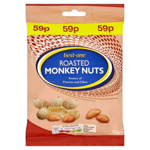 Best-One Roasted Monkey Nuts 120g (Pack of 12)