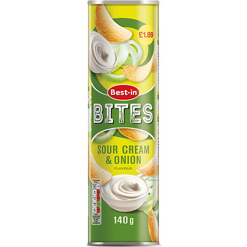 Bestin Bites Stacks Sour Cream 140g (Pack of 12)