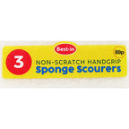 Bestin Hand Grip Sponge Scourers Non Stick 3pk (Pack of 10)