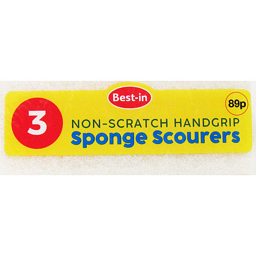 Bestin Hand Grip Sponge Scourers Non Stick 3pk (Pack of 10)