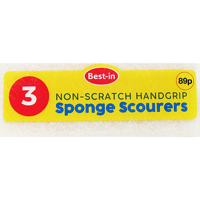 Bestin Hand Grip Sponge Scourers Non Stick 3pk (Pack of 10)