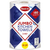 Bestin Jumbo Kitchen Towel 2ply White (Pack of 6)