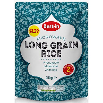 Bestin Long Grain Microwave Rice 250g (Pack of 6)