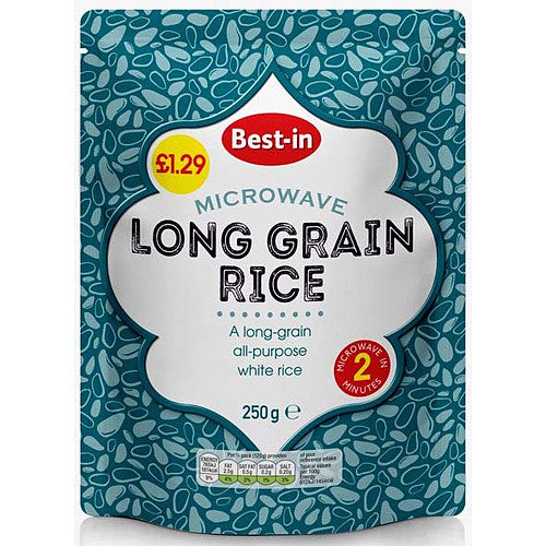 Bestin Long Grain Microwave Rice 250g (Pack of 6)