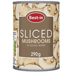 Bestin Sliced Mushrooms 290g (Pack of 6)
