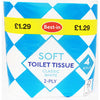 Bestin Soft Toilet Tissue White 4  Rolls (Pack of 12)