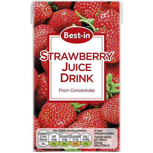 Bestin Strawberry Juice Drink (Pack of 17)