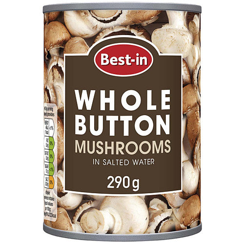 Bestin Button Mushrooms 290g (Pack of 6)