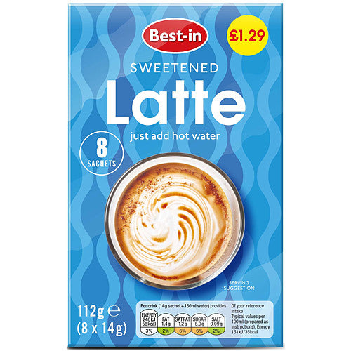 Bestin Latte 112g (Pack of 8)
