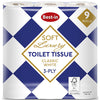 Bestin Luxury Toilet Rolls White 9 Rolls (Pack of 5)