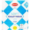 Bestin Soft Toilet Tissue White 18  Rolls (Pack of 2)