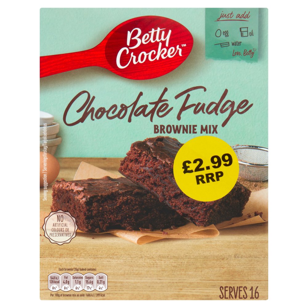 Betty Crocker Chocolate Fudge Brownie Mix 415g (Pack of 4)
