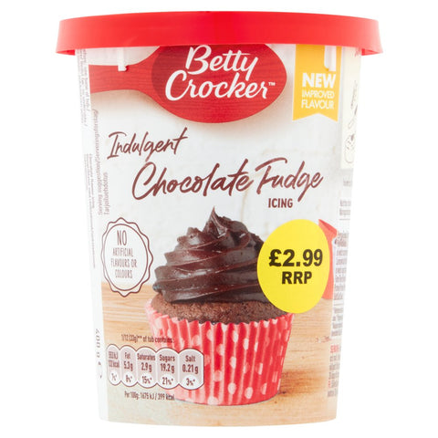 Betty Crocker Indulgent Chocolate Fudge Icing 400g (Pack of 4)