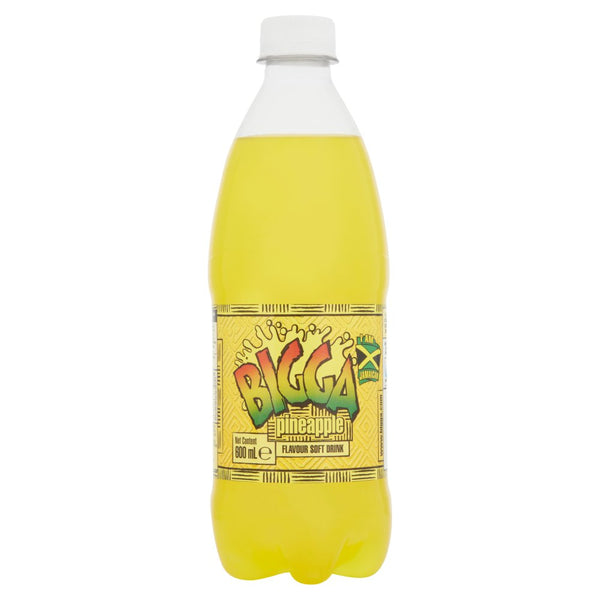 Bigga Pineapple Flavour Soft Drink 600ml (Pack of 12)