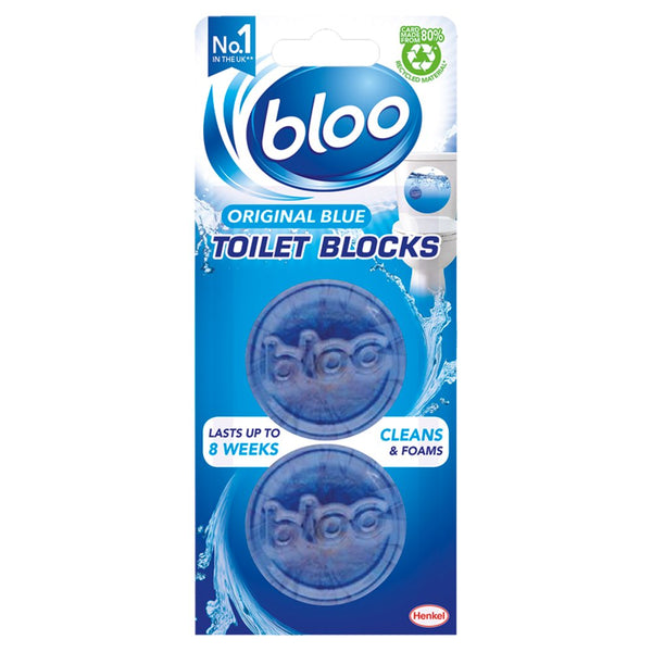 Bloo Original Blue Toilet Blocks 2 x 38g (Pack of 10)