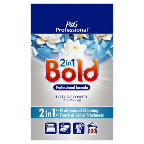 Bold 2in1 Prof. Powder Detergent Lotus Flower & Water Lily 100 Washes 6.5Kg (Pack of 1)