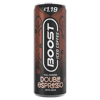 Boost Double Espresso with Milk Iced Coffee 250ml (Pack of 12)