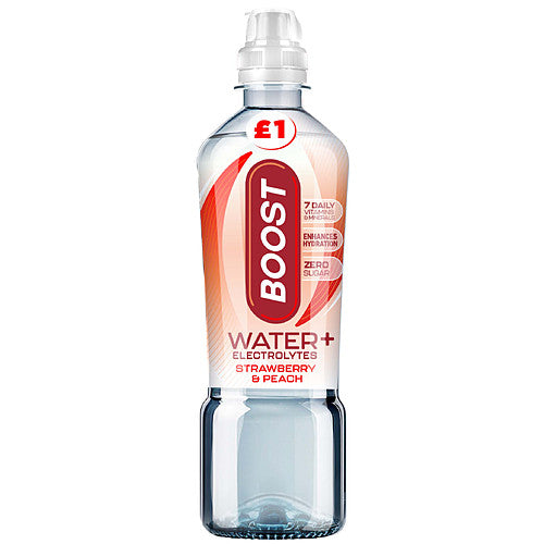 Boost Sport Hydration Water Strawberry Peach 500ml (Pack of 12)
