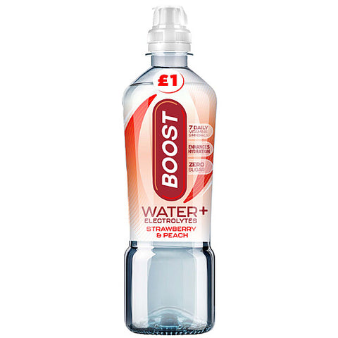 Boost Sport Hydration Water Strawberry Peach 500ml (Pack of 12)