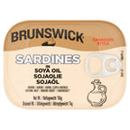 Brunswick Canadian Style Sardines in Soya Oil 106g (Pack of 12)