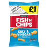 Burton's Fish'N' Chips Lashings of Salt & Vinegar Flavour Baked Snacks 125g (Pack of 10)