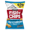 Burton's Fish 'N' Chips Lashings of Salt & Vinegar Flavour Baked Snacks 40g (Pack of 40)