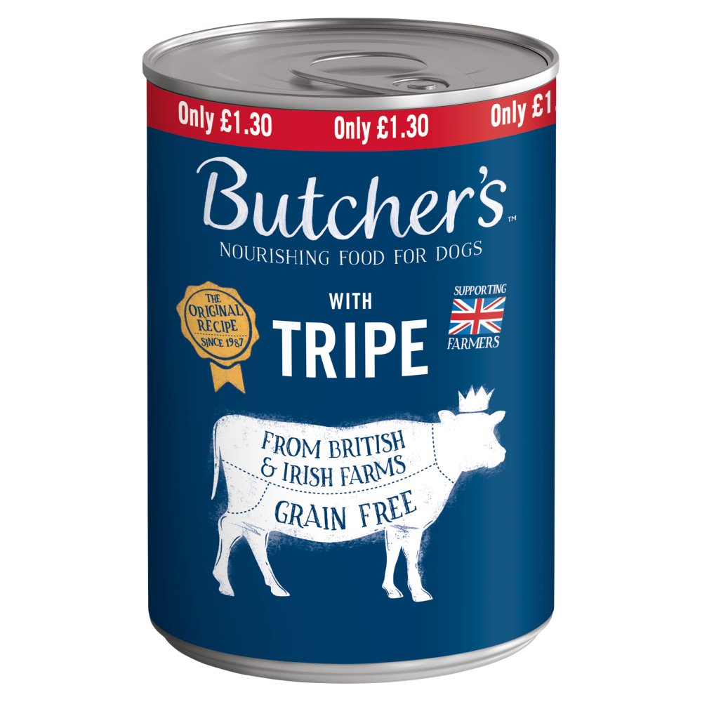 Butcher's Tripe Dog Food Tin 400g (Pack of 12)