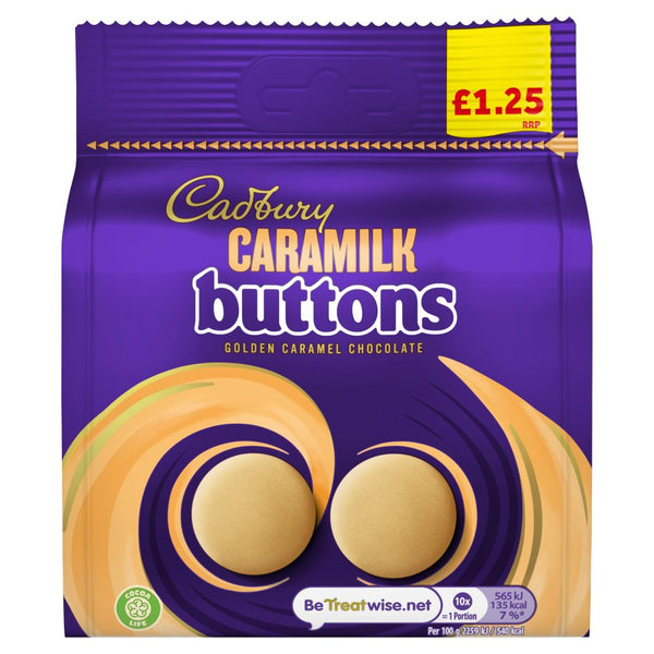 Cadbury Caramilk Buttons 90g (Pack of 10)