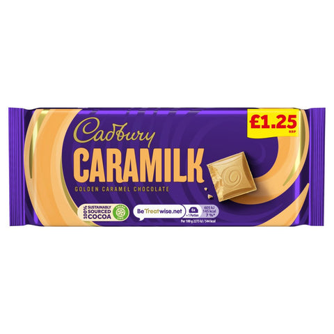 Cadbury Caramilk Golden Caramel Chocolate Bar 80g (Pack of 24)