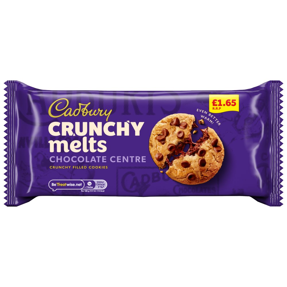 Cadbury Crunchy Melts Chocolate Centre 156g (Pack of 12)