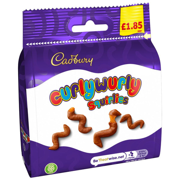 Cadbury Curlywurly Squirlies Chocolate 85g (Pack of 10)