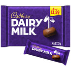 Cadbury Dairy Milk Chocolate Bar 4 Pack Multipack 108.8g (Pack of 14)