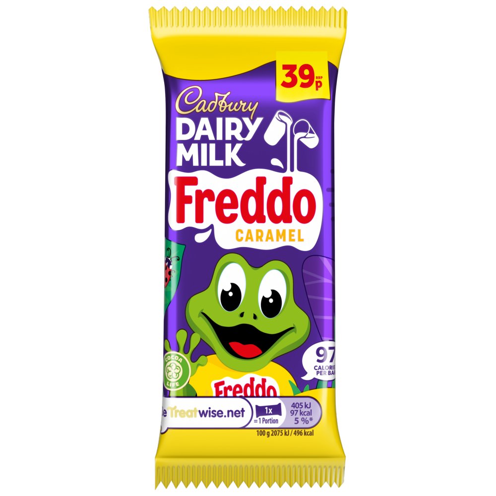 Cadbury Dairy Milk Freddo Caramel Chocolate Bar 19.5g (Pack of 60)