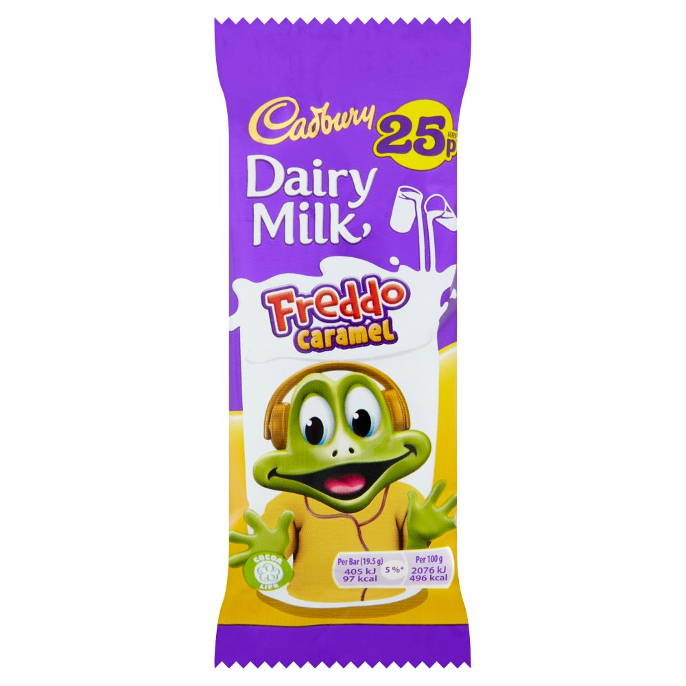 Cadbury Dairy Milk Freddo Caramel Chocolate Bar 19.5g (Pack of 60)