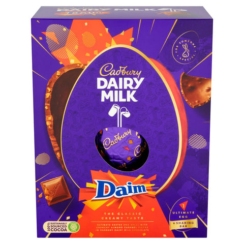 Cadbury Dairy Milk Giant Daim Inclusion Easter Egg 542g (Pack of 1)