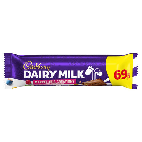 Cadbury Dairy Milk Marvellous Creations Jelly Popping Chocolate Bar 47g (Pack of 24)
