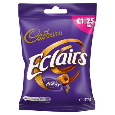Cadbury Eclairs Chocolate Bag 130g (Pack of 12)