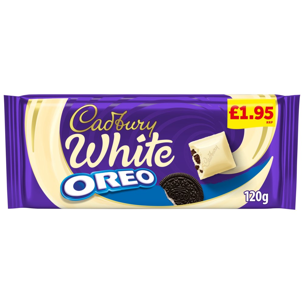 Cadbury White Oreo Chocolate Bar 120g (Pack of 17)